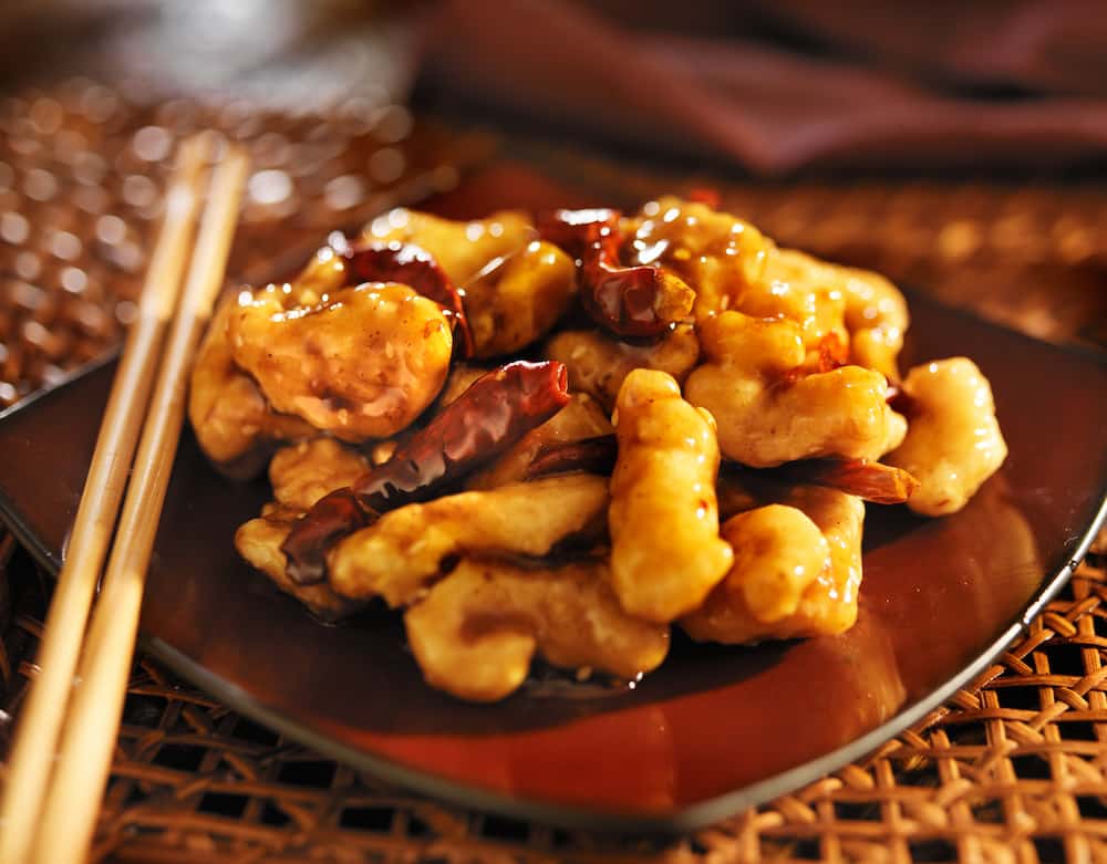 Imagem mostra o Frango do General Tso um prato tradicional na china