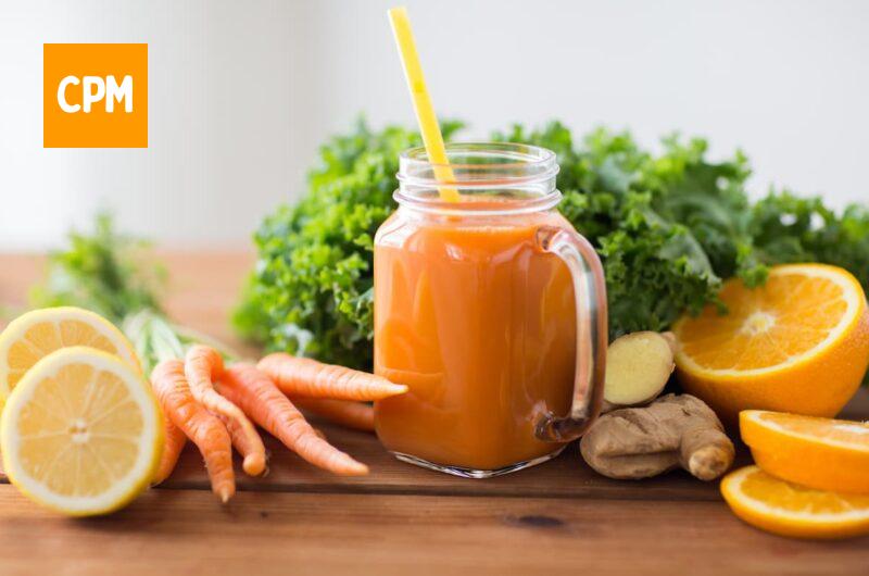 Suco de laranja com cenoura