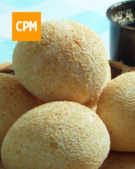 Imagem mostra o pao de queijo