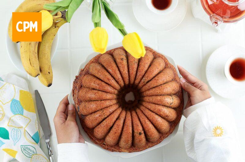 Bolo de banana na airfryer