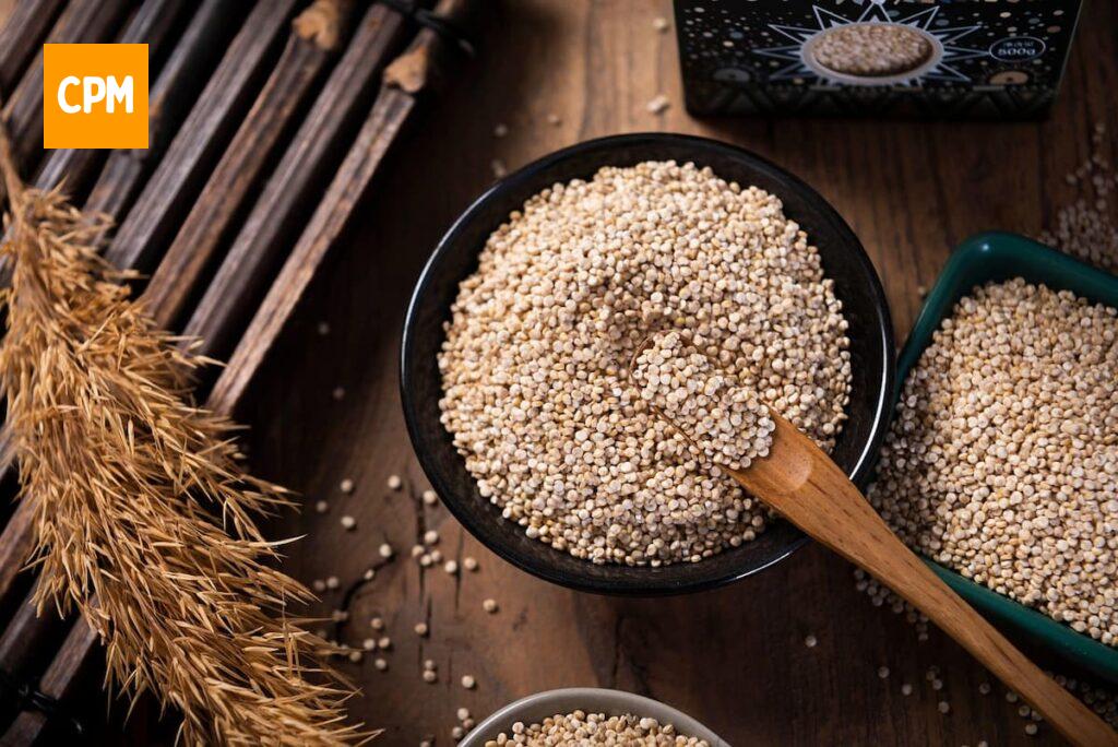 Imagem mostra sementes de quinoa.