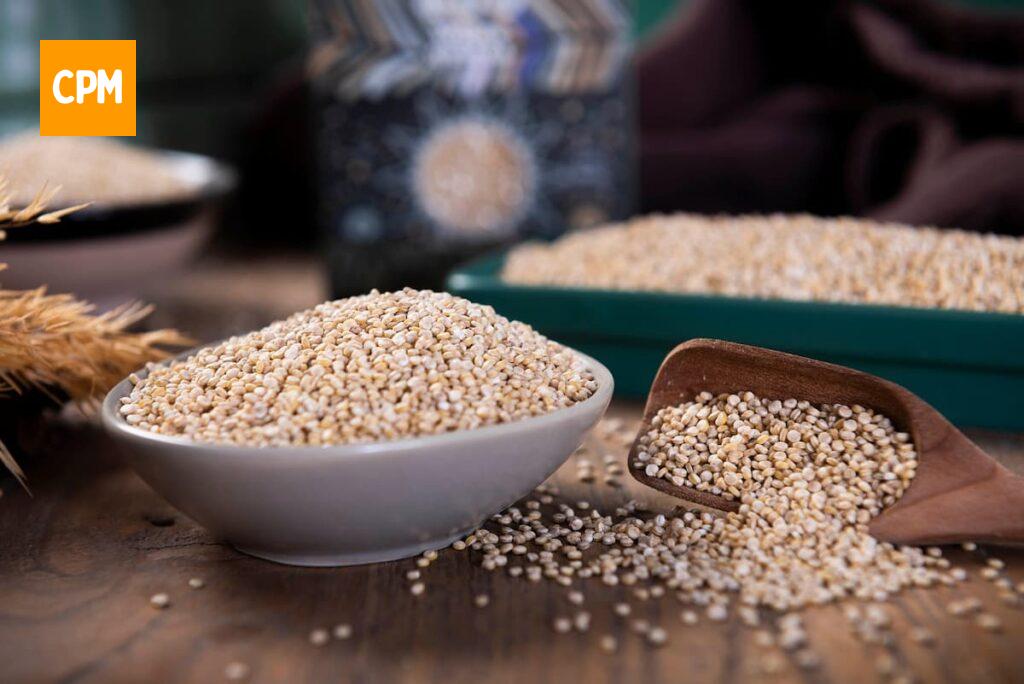 Imagem mostra semente de quinoa.